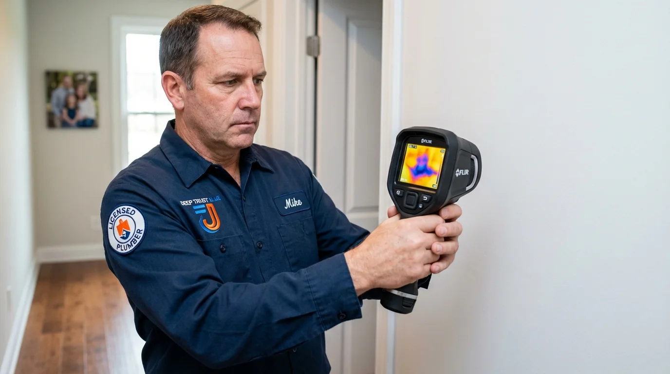 Thermal imaging leak detection by Johns Plumbing LLC in Wallis
